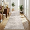thumbnail image 2 of Haoyunlai 3x12 Hallways Runner Rugs: Soft Kitchen Rug Non-slip Floor Mat With Rubber Backing Washable Non Shedding Beside Carpet For Bedroom Abstract Home Decor Runner(3x12 Beige/cream, 2 of 8