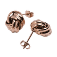 thumbnail image 2 of Aretes para Mujer de Nudo tipo Broqueles LuckyLy Acero Inoxidable con Baño Oro 18k Oro Rosa 18k o Plata Modelo Knot UNITALLA, 2 of 7