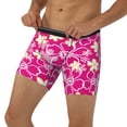 thumbnail image 3 of Picia Vintage Flowers Pattern Men's Athletic Long Leg Briefs , Performance Stretch Underwear，Moisture-Wicking, 3 of 7