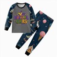 thumbnail image 2 of HCNTES Unisex Kids 2 Piece Baselayer Long Sleeve Crew Neck Set | 4-Way Stretch | Form Fitting | Thermal(5-6 Years,a77-Grey), 2 of 5