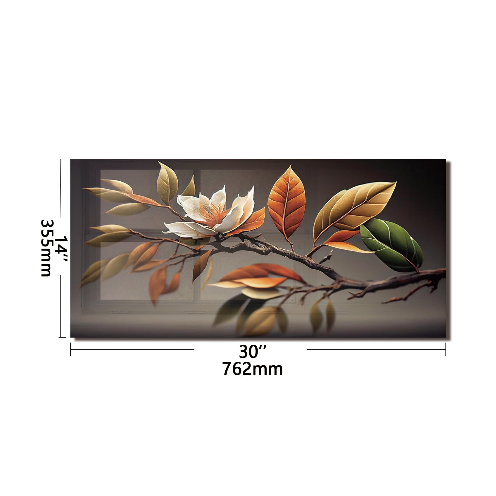 magnolia Tempered Glass Backsplash For Kitchen Behind Stove,Stove Back Top Cover,Easy to Clean Glass Splashback, Sink Cover Splash Guard,Home Kitchen Wall Decor