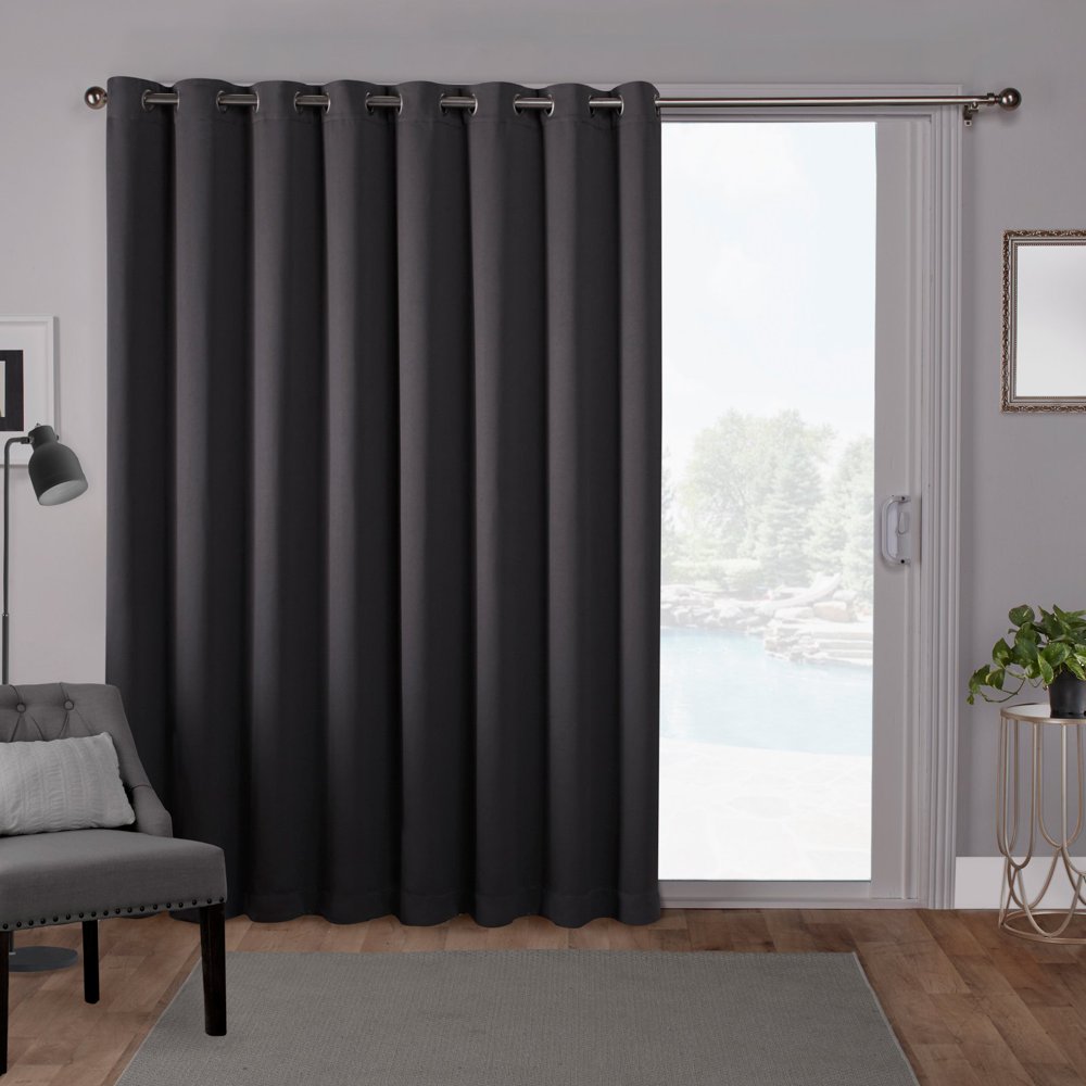 Exclusive Home Curtains Sateen Twill Woven Room Darkening Blackout Wide