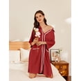 thumbnail image 4 of Ekouaer Women Zipper Robe Lightweight House Coat Zipper Front Short Bathrobes Soft Nightgown with Pockets, 4 of 6