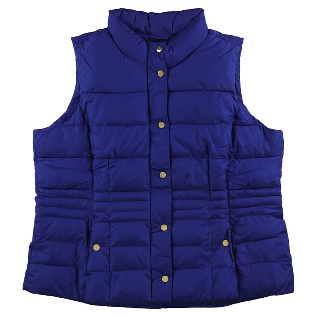 Chaleco acolchado informal para mujer Charter Club, azul, extragrande Charter Club Chaleco acolchado