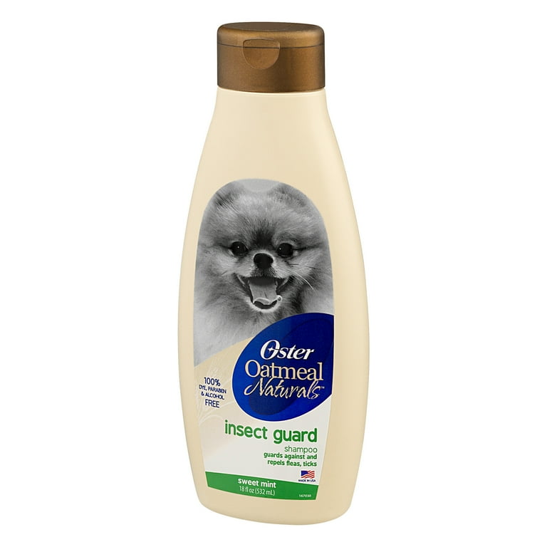 Oster Oatmeal Naturals Insect Guard Dog Shampoo Berry Blossom Scent 18 oz Bottle