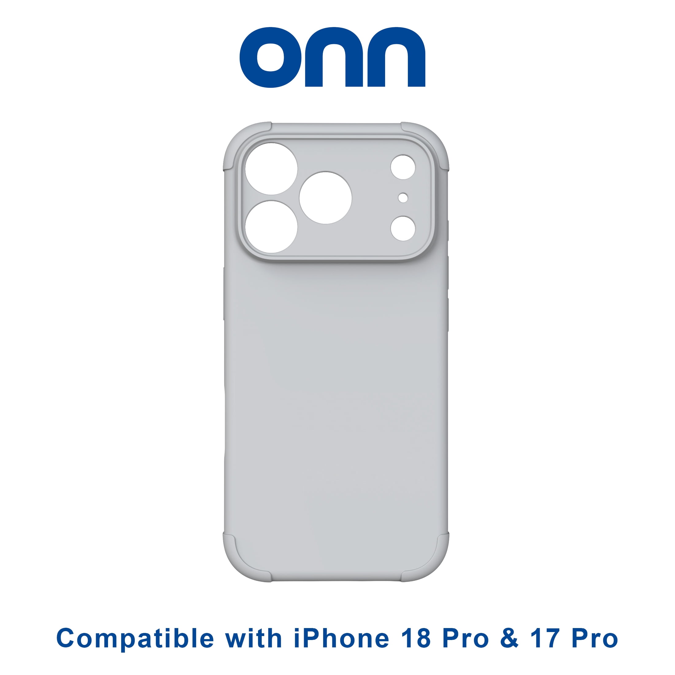onn iPhone 18 Pro and iPhone 17 Pro Phone Case with MagSafe, Cool Grey