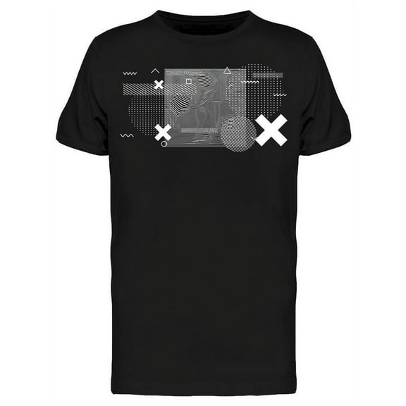 Memphis Pattern Shape Compo T-Shirt Men -Image by Shutterstock, Male XX-Large