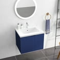 CHNGQANW 24” Floating Wall Mounted Bathroom Vanity with White Porcelain