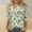 Green13, variant on Nrmvnmi Womens 3/4 Length Sleeve Cotton Tops Casual Floral Print Round Neck Tie Dye Summer/Fall Tops Loose Fit Elastic and Lightweight Blouse For Women