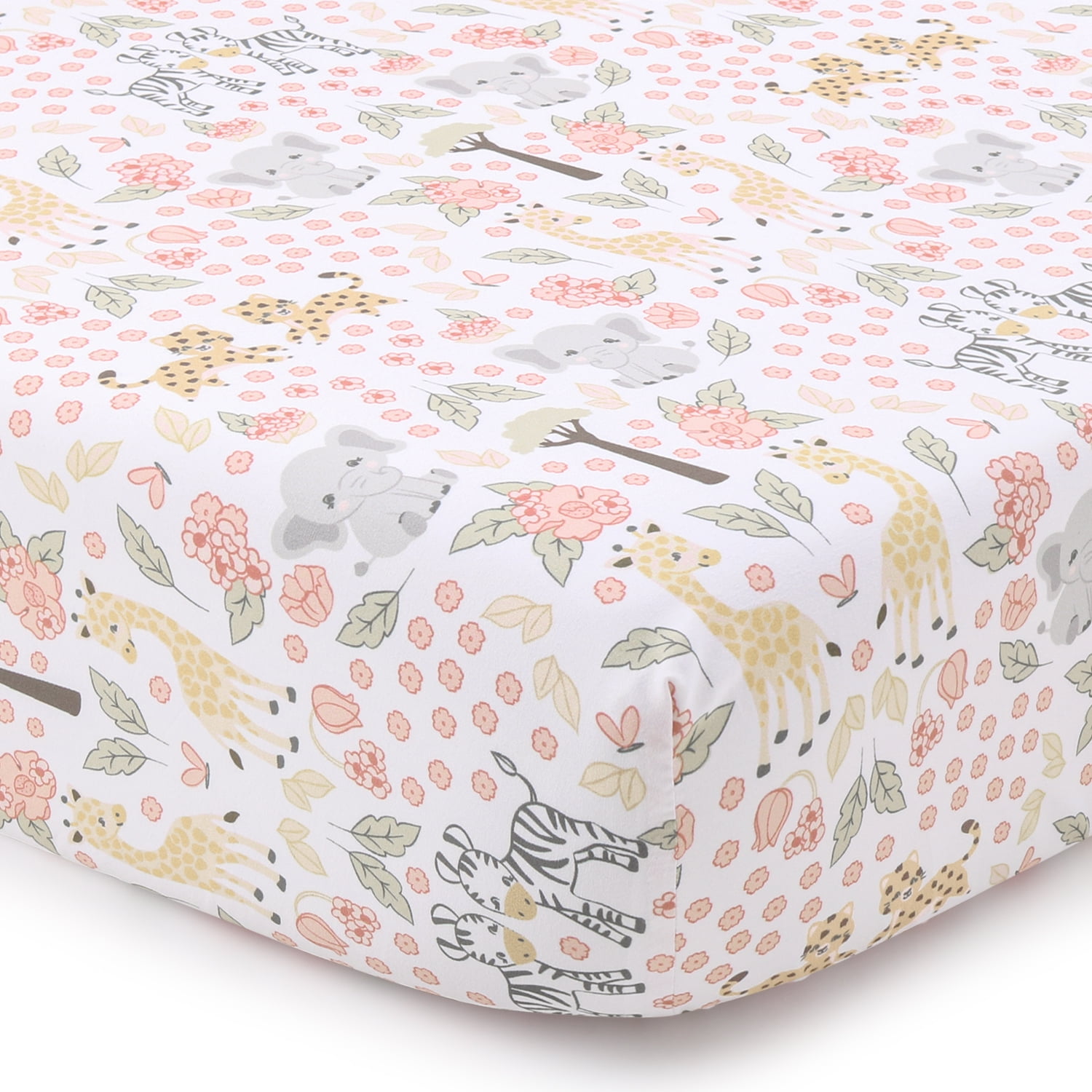 The Peanutshell Wildest Dreams 4 Piece Baby Nursery Crib Bedding Set, Quilt, Crib Sheets, Crib Skirt, and Mobile