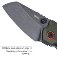 thumbnail image 4 of CRKT Overland Compact Outdoor Survival Folding Knife with Frame Lock: D2 Plain Edge Blade, G10 Handle, Pocket Clip, 6277, 4 of 6