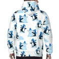 thumbnail image 7 of Haiem Penguin Winter Fun Patterned Men's Hoodie with Kangaroo Pocket - Ideal Pullover Sweatshirt for Daily Wear, Travel, and Home-3X-Large, 7 of 7