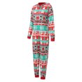 thumbnail image 4 of Pijamas de Navidad para la Familia Odeerbi Trajes A Juego Mujer Mamá Impreso Manga Larga O-Cuello Cremallera Mono ODB190178, 4 of 9