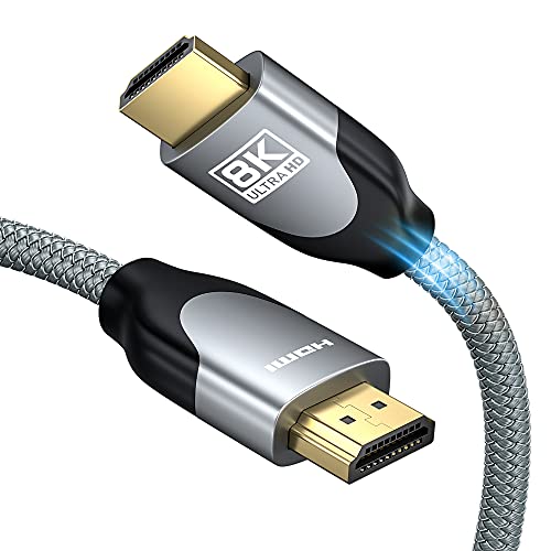 Must Have 8K HDMI 2.1 Cable 48Gbps 8K@60Hz LamToon Ultra High Speed HDMI  Braided Cable 4K@120 3.3ft/1M Dynamic HDR eARC Compatible with Newest Apple  TV Samsung QLED TV Xbox Series X PS5