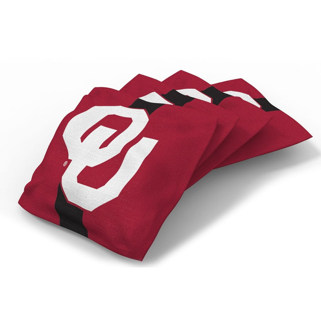 Oklahoma Sooners 4Pack Striped Alternate Cornhole Bean Bags Set