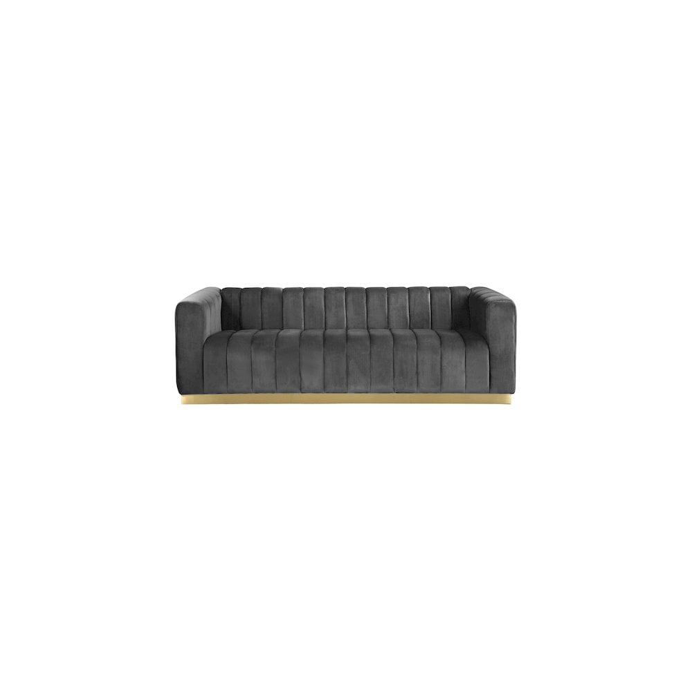 Meridian Furniture Marlon Gray Velvet Sofa