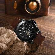 BISONSTRAP Distressed Leather Watch Strap, Watch Replacement Bands for Men, Quick Release Spring Bars, 22mm, Coffee Brown (Black Buckle)