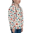 thumbnail image 3 of Lsque Artoon Car Patten Youth Hoodie Sweatshirt Pullover with Kangaroo Pocket Boys and Girls Hoodie Warm Hoodie for Kids-X-Large, 3 of 6