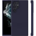 thumbnail image 2 of Galaxy S22 Ultra Case, Samsung S22 Ultra 6.8" Case Liquid Silicone Case Dual Layer Hard PC Soft Silicone Rubber Bumper Slim Fit Protective Phone Case for Samsung S22 Ultra 2022, Night Blue, 2 of 12