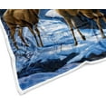 thumbnail image 3 of Christmas Throw Blanket, Winter Deer Snow Forest Holiday Theme Blanket for Couch and Bed, Warm Cozy Winter Cabin Throw, Super Soft, 60X80IN, 3 of 5