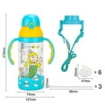 thumbnail image 2 of Kids and Toddler Water Bottle with Straps, Caribbean, 2 of 3