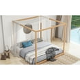 thumbnail image 3 of Natural Color King Size Canopy Bed - Build With Support Legs Platform In For A Sound Rest, 3 of 6