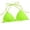 Light Green, variant on Women's Triangle Halter Bikini Top Tie Front Swimwear for Beach and Pool,S