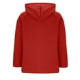 thumbnail image 4 of Atogsazn Oversized Zip Up Hoodies for Womens Casual Loose Long Sleeve Sweatshirt Fall Clothing Tops Outerwear 01-Red XL Fashion, 4 of 5