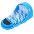 thumbnail image 1 of Kissbuty Limpiador de pies mágicos, limpiador de pies simple, ducha de pies, spa, cepillo de limpieza fácil para pies, exfoliante, masajeador de pies, zapatilla para adultos unisex, 1 unidad (azul), 1 of 5