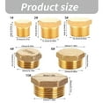 thumbnail image 3 of Plumbing Fitting Adapters Brass Pipe Plug Male Thread Outer Hexagonal Plug Pipe Fitting Adapters Easy to Install, 3 of 6