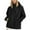Black, variant on Uaswgudfs ​Parka Jacket: Women's Autumn Long-Length Hooded Coat with High Collar, Snap/Zipper Closure, Multi-Pocket Windproof Rain Protection​