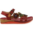 thumbnail image 3 of L'Artiste Goodie Hand-Painted Leather Floral Sandal, 3 of 7