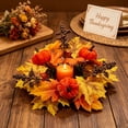 thumbnail image 5 of Eolstice Halloween Door Wreath, Maple Leaves Garland Fall Winter Decoration, Christmas Thanksgiving Home Ornament, Front Door Decor, Holiday Wreath, 5 of 6