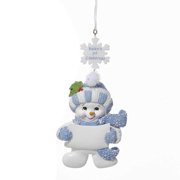 Baby's 1st Christmas Snowman Blue Boy Ornament