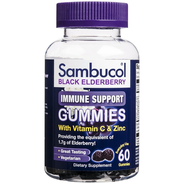 Sambucol Black Elderberry Gummies, 60 Count