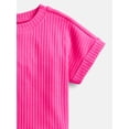 thumbnail image 3 of Wonder Nation Girls' Ribbed Knit Top with Short Sleeves, Sizes 4-18 & Plus, 3 of 3