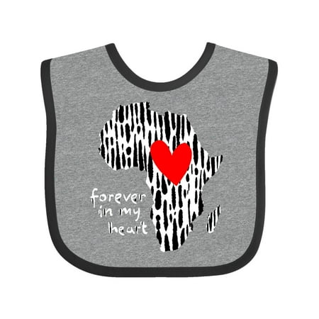 

Inktastic Black History Month Forever in My Heart Ink Print Africa Gift Baby Boy or Baby Girl Bib