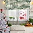 thumbnail image 5 of 2 Pack Valances for Window, Sage Green Ombre Short Curtains for Kitchen Bedroom Living Room, Gradient Abstract Art Vintage Rod Pocket Small Window Treatment Valance Drapes 54 x 18 Inch, 5 of 8