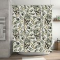 thumbnail image 5 of Rateoe Skull with Cash Shower Curtain - Fancy Bathroom Shower Curtain Sets - Waterproof Shower Curtain with Hooks with 12 Plastic Hooks 72x72 Inches, 5 of 5
