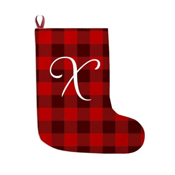 Family Christmas Stocking for Fireplace Christmas Tree - Initial Stocking for Xmas Decoration Gift for Xmas Party