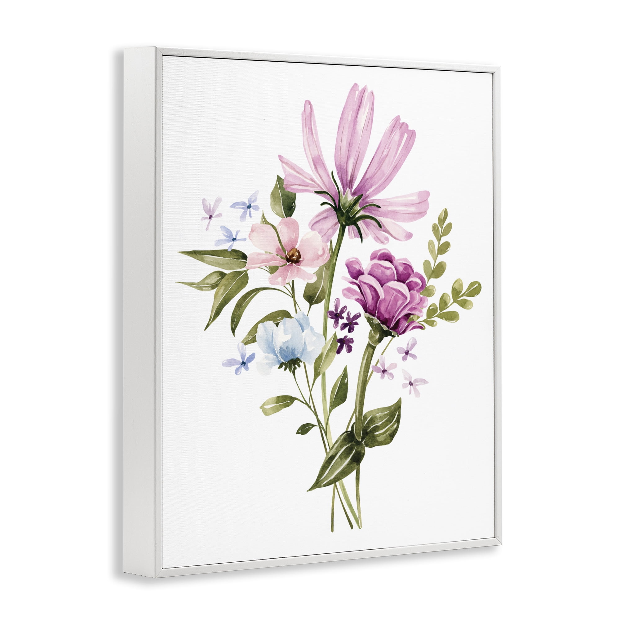 Stupell Industries Wildflower Fields Floral Bundle White Framed Giclee Art, design by Bethany Sandoval