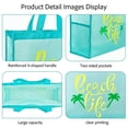 thumbnail image 3 of Large Capacity Fine Mesh Beach Tote Bag with Funny pattern, Sand Proof Nylon Handbag Side Pockets For Pool Seaside Travel Swimming, 3 of 7