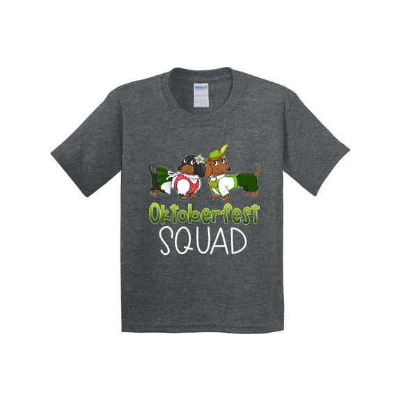 Inktastic Oktoberfest Squad Cute Dachshunds in German Costumes Youth T-Shirt
