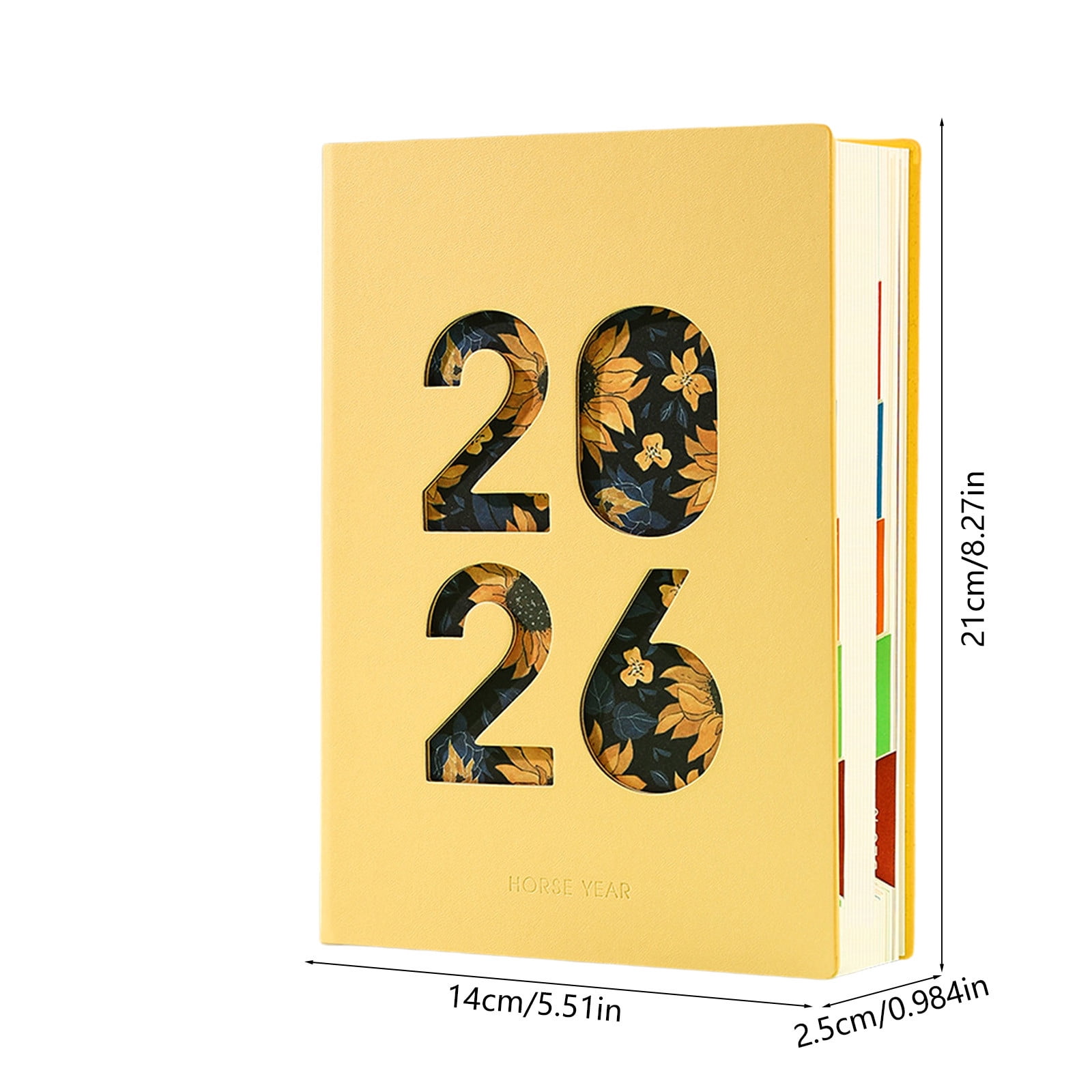 Nilvkv 2026 Planner Notebook, A5 Schedule Notebook with Faux Leather Cover Lay Flat Coil Binding for Daily Notes School Office Use Daily Planner 2026
