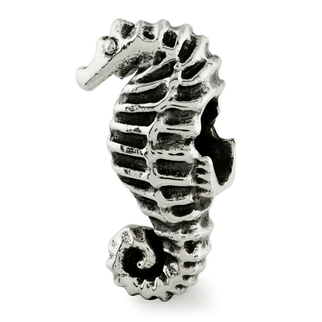 925 Sterling Silver Charm For Bracelet Seahorse Bead Animal