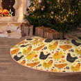 thumbnail image 5 of Sikiie Funny Chicken Nativity Christmas Tree Skirt, Jesus Christian Winter Holiday Tree Mat Decoration(30-48IN)48", 5 of 6