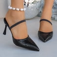 thumbnail image 4 of SACFOF Women's Heeled Mules Pointed Toe Stiletto High Heels Slip on Adjustable Straps Sandals Wedding Party Dress Shoes for Women, 4 of 6