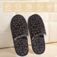 thumbnail image 2 of Fotbe Love Valentine's skull Pantuflas Peludas para Mujer con Estampado, Zapatillas de Peluche, Zapatos de Invierno para Casa, Uso Interior y Exterior-Medium, 2 of 8