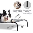 thumbnail image 2 of Cama para perros, grande, elevada, refrigeración, exterior, a rayas, gris, 2 of 7