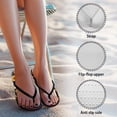thumbnail image 6 of POLERO Shower Flip Flops Women Poppy Flower Bee Sturdy and Cozy Toe Strap Non Slip Womens Sandals Comfortable, 6 of 7